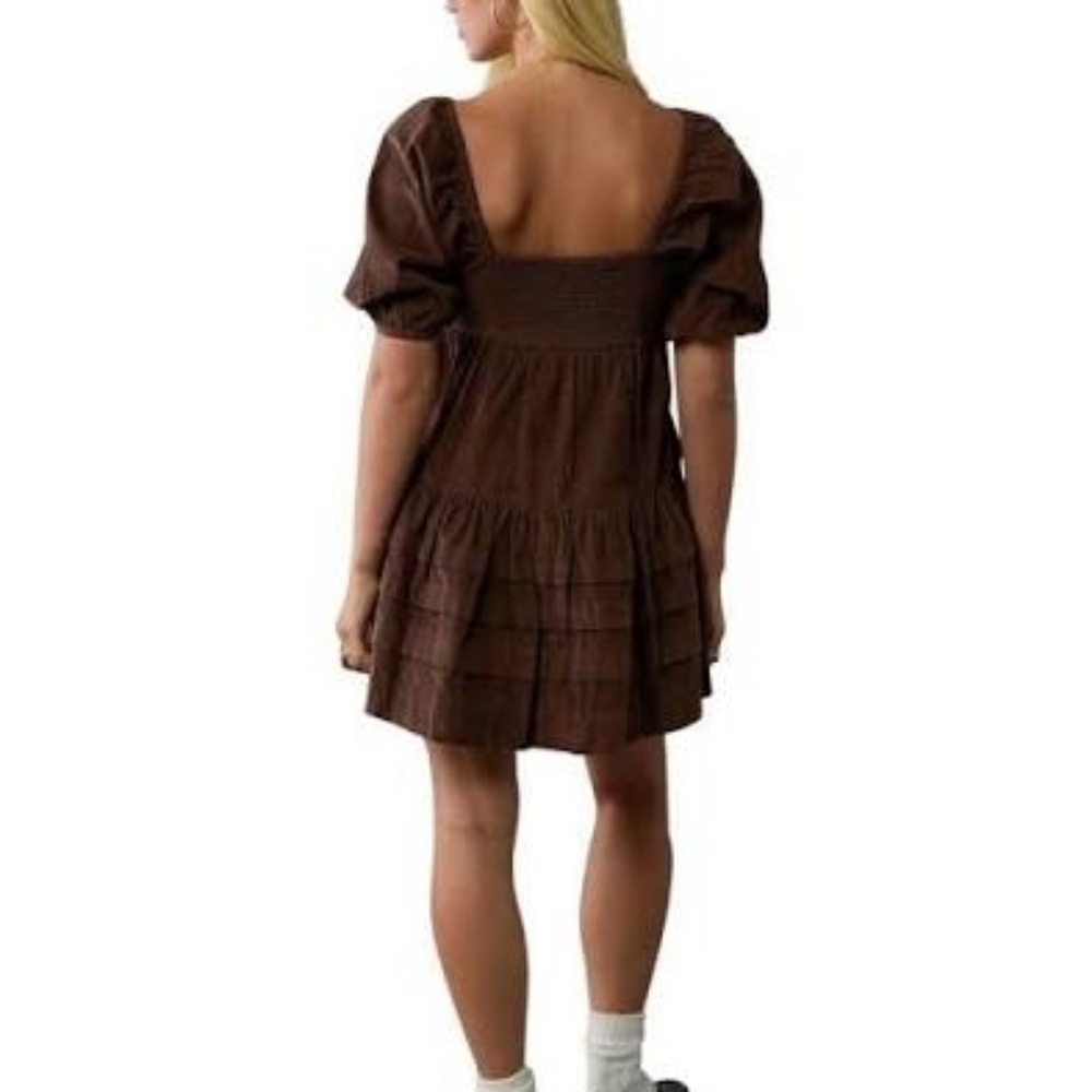 American Eagle Puff Sleeve Corduroy Dress - Picture 2 of 10